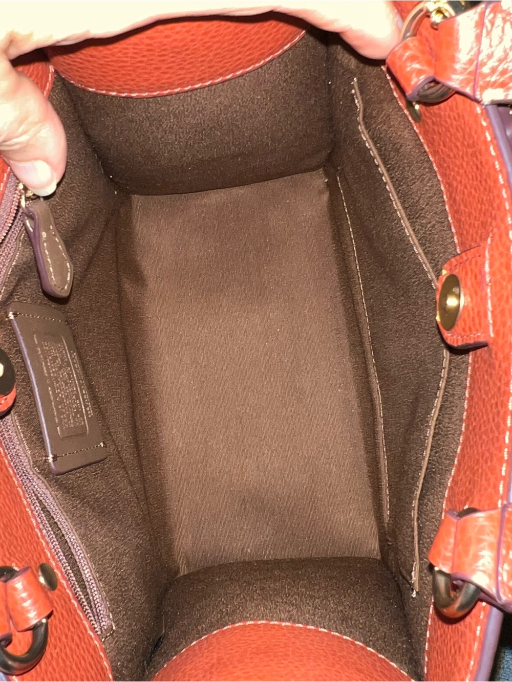 Coach x CE851 Signature Khaki/Redwood Multi Snoopy Patch Tote 22 - Picture 13 of 15